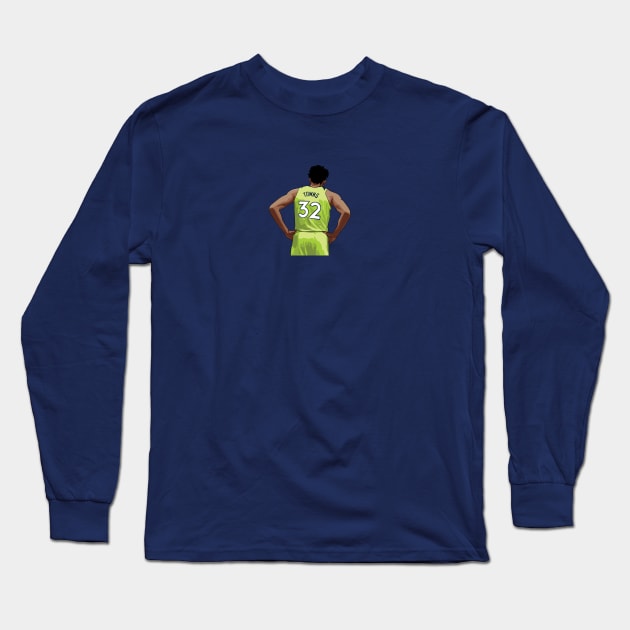 Karl-Anthony Towns Vector Back Green Long Sleeve T-Shirt by qiangdade